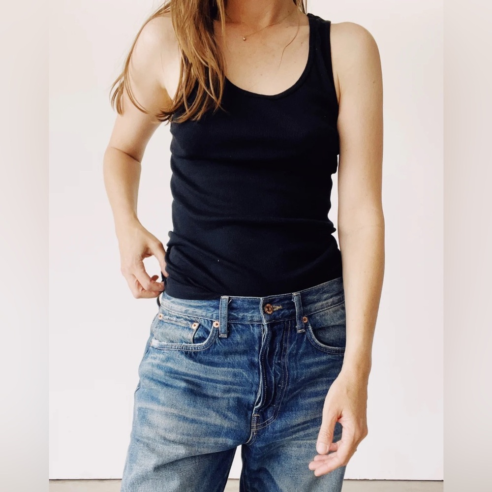 Hey Gang the ribbed tank black size 1